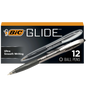 BIC Glide Retractable Ballpoint Pen, Medium Point 1.0mm, Black Ink, 24 ct