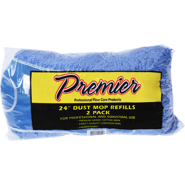 Premier Dust Mop Refill for 24" Frame, Blue, 2 ct