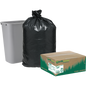 Earthsense Commercial/ReClaim Recycled Trash Bags, Black, 16 Gallon, 500 ct