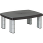3M Adjust Height Monitor Stand, 12"L x 15"W x 1"H, Black and Silver
