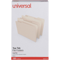 Universal Top Tab File Folder, Legal, 1/3 Cut Tab, Manila, 100 ct