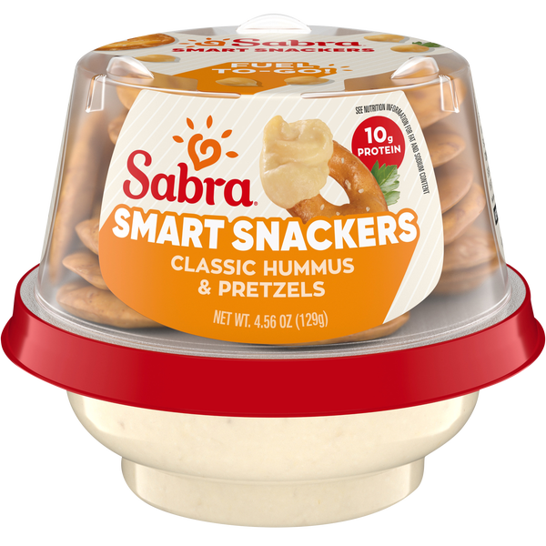 Sabra Hummus with Pretzels Cup, Classic, 4.56 oz, 12 ct