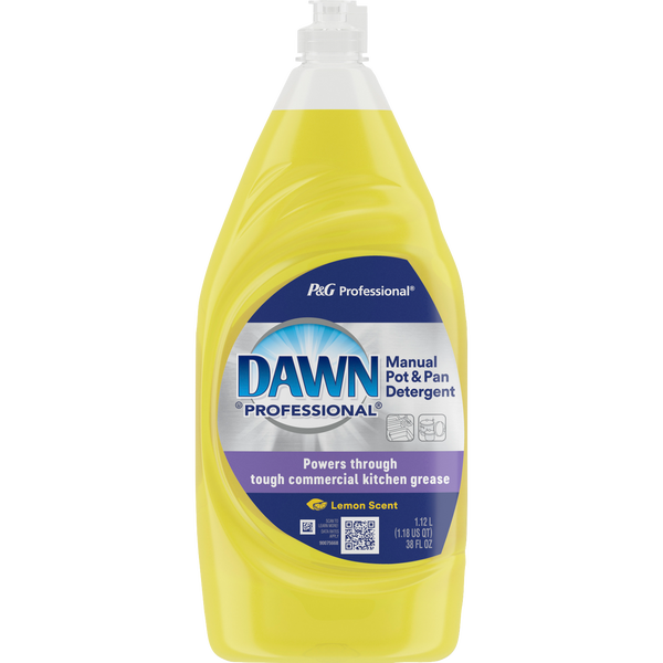 Dawn Professional Manual Pot and Pan Dish Detergent, Liquid Concentrate, Lemon Scent, 38 fl oz, 8 ct
