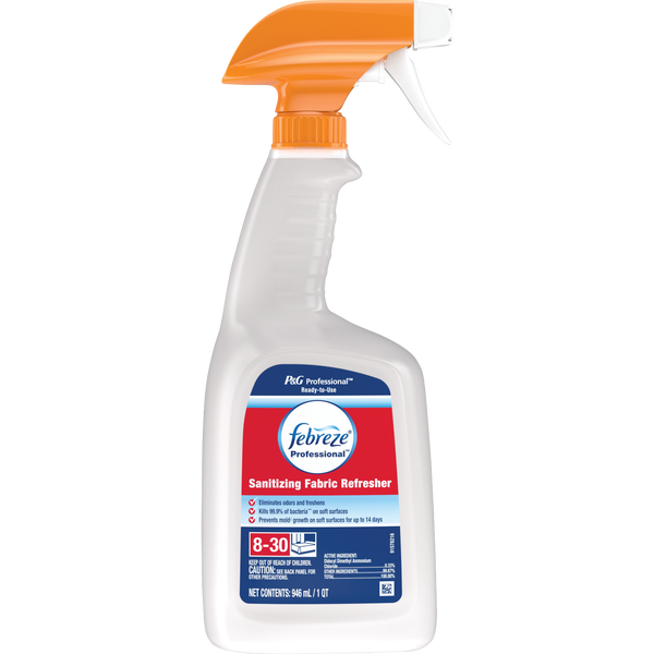 Febreze Professional Sanitizing Fabric Refresher, Light Scent, 32 fl oz, 6 ct