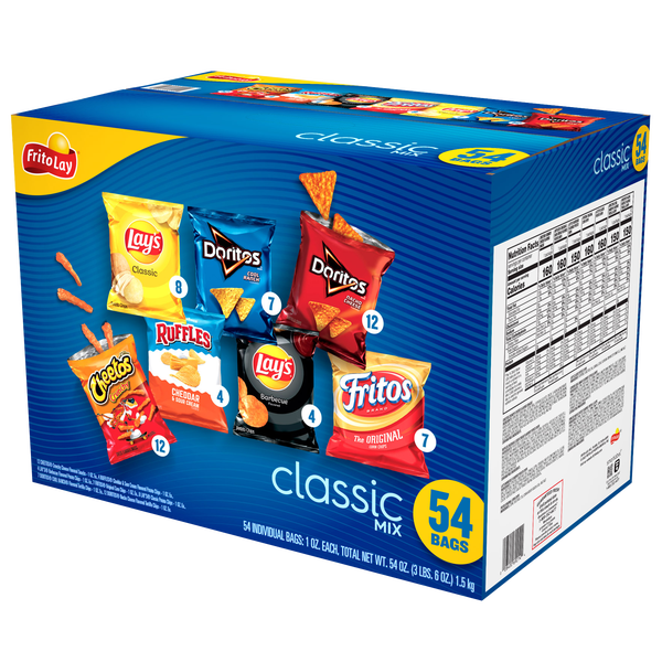 Frito-Lay Classic Mix, Variety Pack, 1 oz, 54 ct