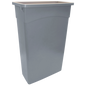 Continental Wall Hugger Trash Can, 23 Gallon, Gray