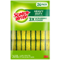 Scotch-Brite Scrub Sponges, Heavy Duty, Yellow, 24 ct
