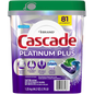Cascade Platinum Plus Actionpacs, Fresh Scent, 81 ct