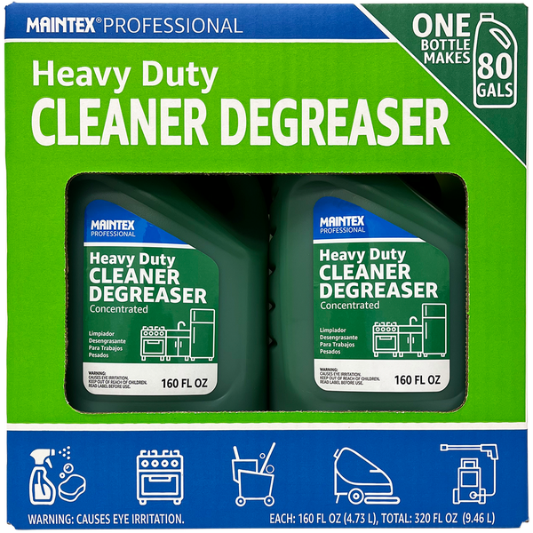 Maintex Professional Cleaner Degreaser, Heavy Duty, Concentrated, 160 fl oz, 2 ct