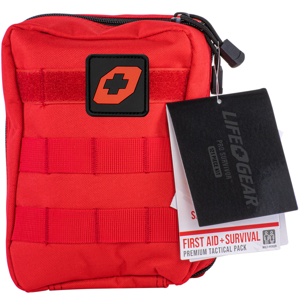 Life+Gear First Aid + Survival Kit Premium Tactical Pack, 121 pc
