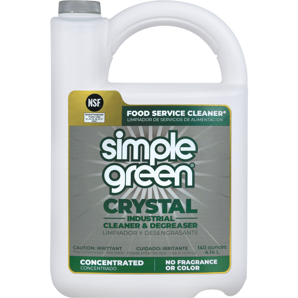 Simple Green Crystal NSF Industrial Cleaner and Degreaser, Concentrated, 140 fl oz