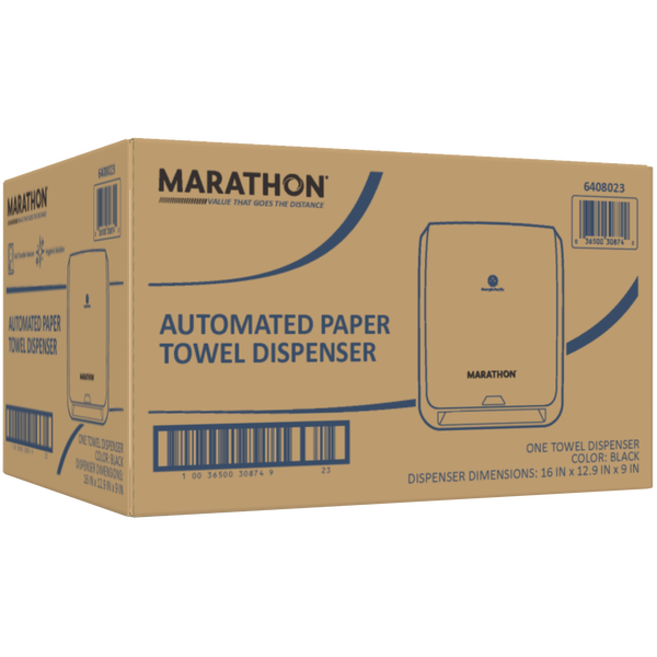 Marathon Touchless Paper Towel Dispenser, Black