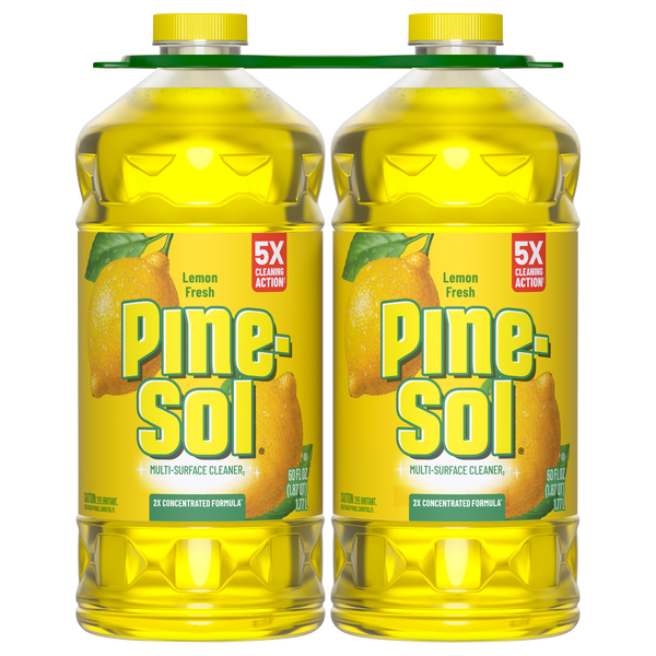 Pine-Sol Multi-Surface Cleaner, Lemon Fresh, 60 fl oz, 2 ct