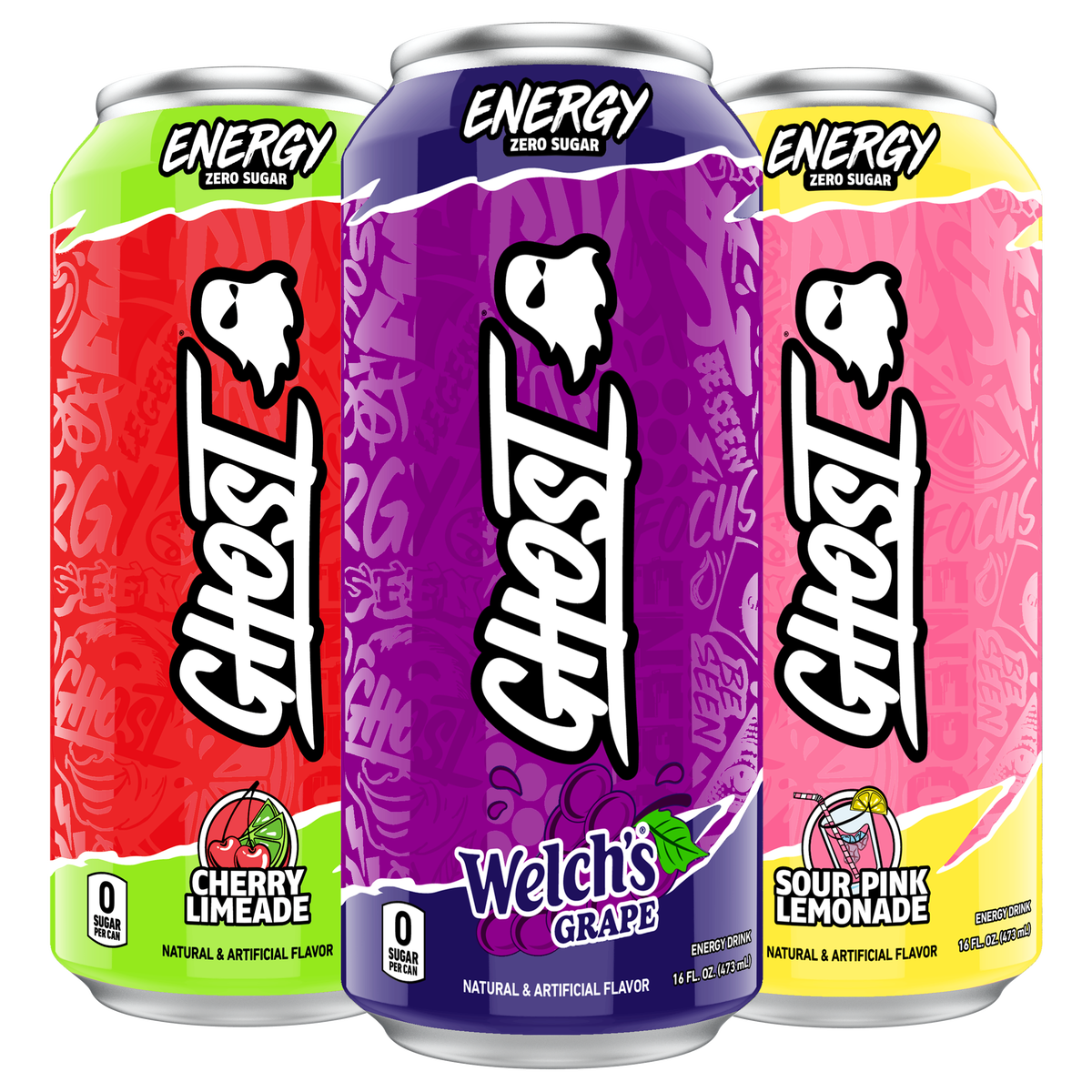 Ghost Energy Drink, Zero Sugar, Variety Pack, 16 fl oz, 15 ct