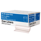 Trash Can Liners, 40-45 Gallon, 12 mic, Natural, 250 ct