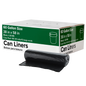 Trash Can Liners, 60 Gallon, 1.25 mil, Black, 100 ct