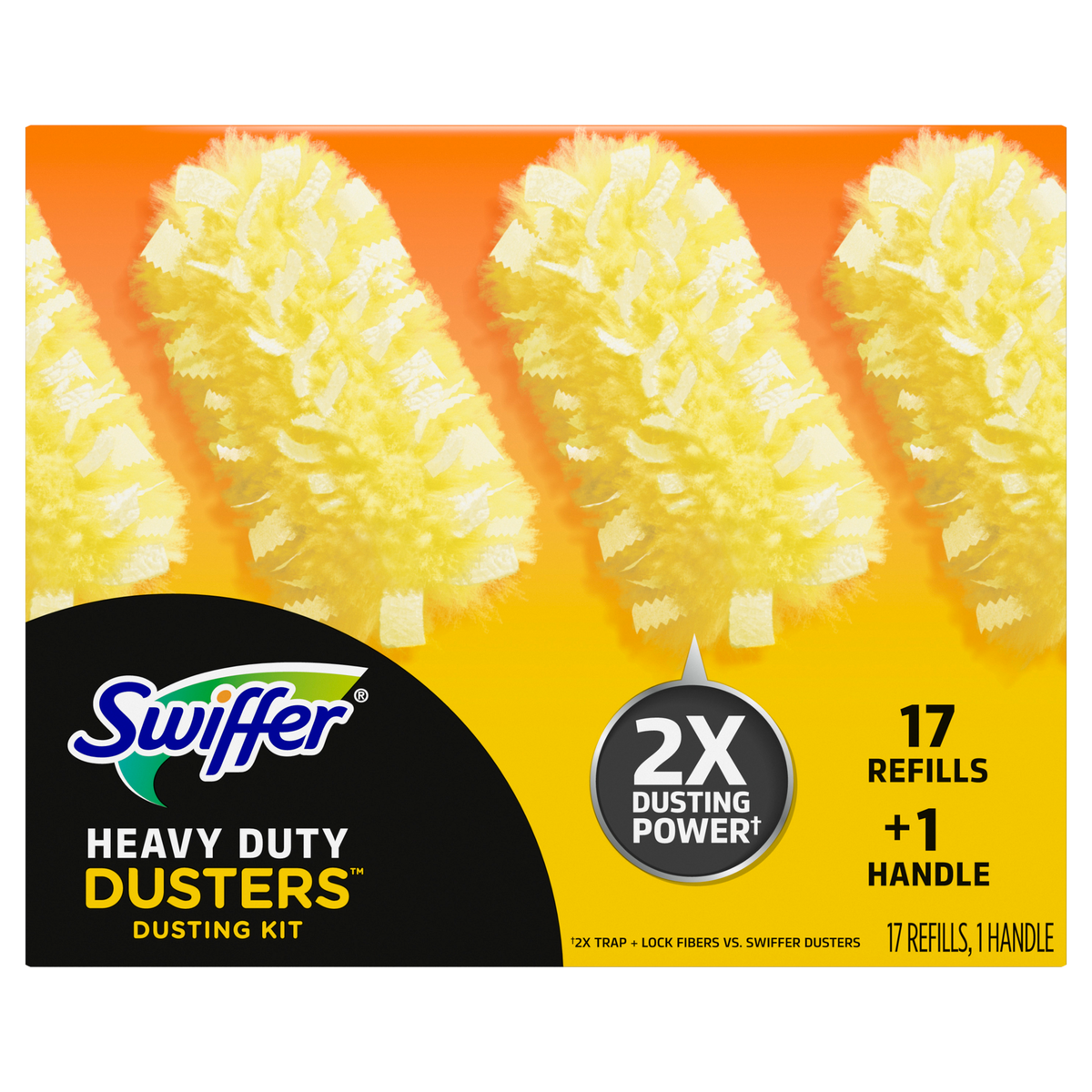 Swiffer Heavy Duty Dusters Dusting Kit, 17 Refills, 1 Handle