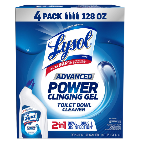 Lysol Advanced Toilet Bowl Cleaner, 32 fl oz, 4 ct