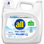 All Liquid Laundry Detergent, Free Clear Plus, HE Compatible, Unscented, 237 fl oz