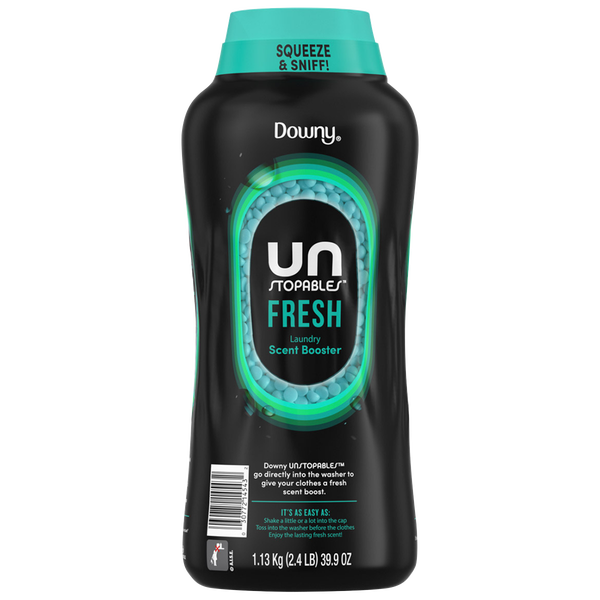 Downy Unstopables In-Wash Scent Booster Beads, HE Compatible, Fresh Scent, 39.9 oz