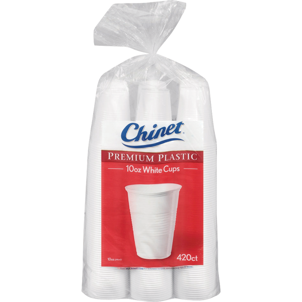 Chinet Premium Plastic Cold Cups, 10 oz, 420 ct