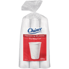 Chinet Premium Plastic Cold Cups, 10 oz, 420 ct