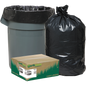 Earthsense Commercial/ReClaim Recycled Trash Bags, Black, 55-60 Gallon, 100 ct