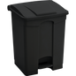 Safco Step-On Large Capacity Trash Can, 23 Gallon, Black