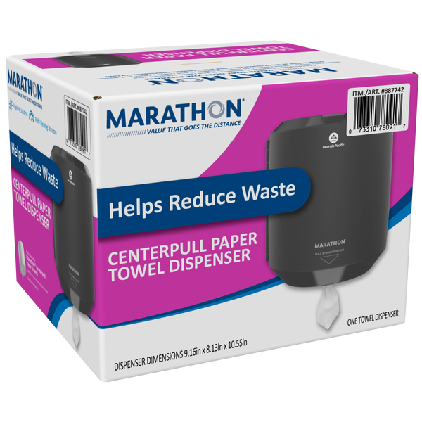Marathon Centerpull Paper Towel Dispenser, Smoke Gray