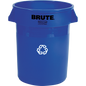 Rubbermaid Commercial Brute Recycling Can, 32 Gallon, Blue
