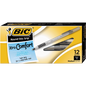 BIC Ultra Round Stic Grip Ballpoint Pen, Medium Point 1.2mm, Black Ink, 12 ct